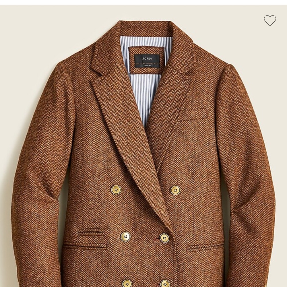 J. Crew Bristol Brown Herringbone Blazer